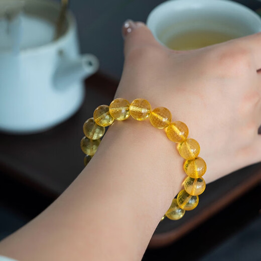 Fan Jialun's natural amber beeswax bracelets for men, gold amber Heart Sutra purification beads, men's and women's bracelets, Buddhist beads accessories, women's 12MM gold amber Heart Sutra bracelets