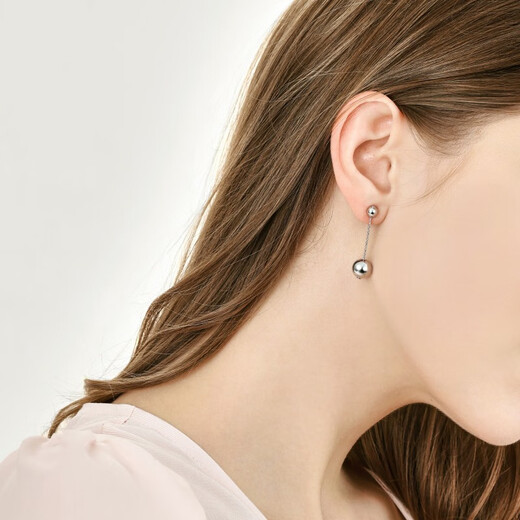 Chow Sang Sang platinum earrings Pt950 ball stud earrings single 91252E pricing