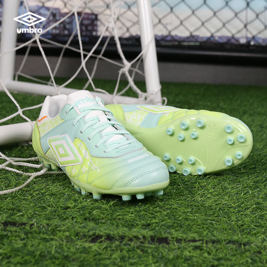 Umbro official sports Speciali Premier AG sub-top short spike graffiti version football shoes Gulf Blue/Sharp Green 43