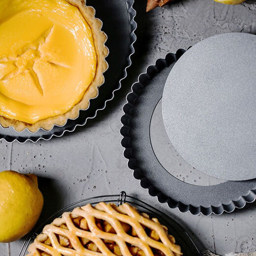 Wilkie apple pie mold chrysanthemum pie plate pumpkin pie baking pan tart plate lace pizza baking pan hard film oven use heat-resistant cake baking tray 8 inches