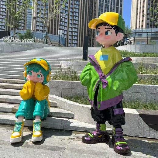 Cartoon sculpture fiberglass custom door head IP doll animation large shopping mall mascot cartoon ornaments customization please contact customer service