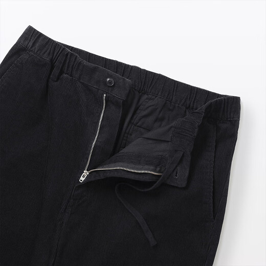 MUJI Men's Corduroy Light Pants Men's Long Pants Casual Pants Men's 25th Autumn New Product AE10AA5A Black M (170/80A)