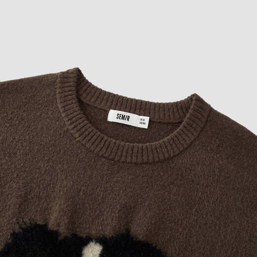 Semir sweater men's winter imitation mink puppy jacquard sweater 2025 lazy American couple wear 109725107201