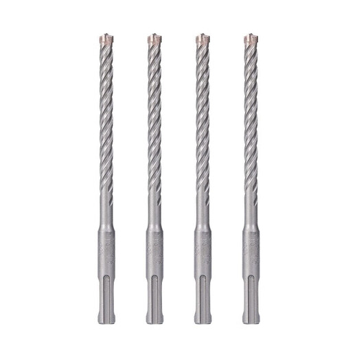 Four-pit electric hammer 5 series four-edged round shank drill bit can drill reinforced wall concrete impact drill bit 6X100X160MM