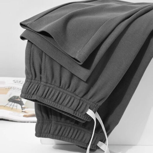 Senma Flagship Store 300g Heavy Straight Dark Gray Casual Pants Twill Casual Sports Loose Sweatpants Versatile Men and Women Long Dark Gray 3XL _ Recommended 151-160Jin Jin is equal to 0.5kg