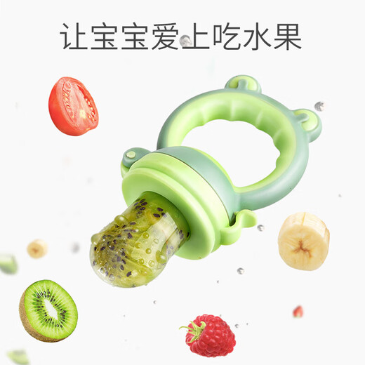 BY BABYCARE baby teether and molar stick, anti-eating hand artifact, small mushroom baby bite toy, silicone tooth bite, banana+strawberry+orange+anti-chain+storage box