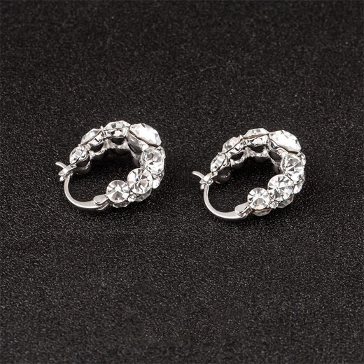 Limited time special price full diamond flash earrings for women 2025 new fashion versatile simple high-end G1D gift box 1 pair of earrings