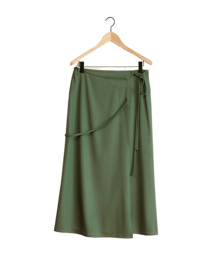 LEMAIRE 24SS Wrap Skirt Women Picture Color SK1028LF1210GR 20 | FR-40