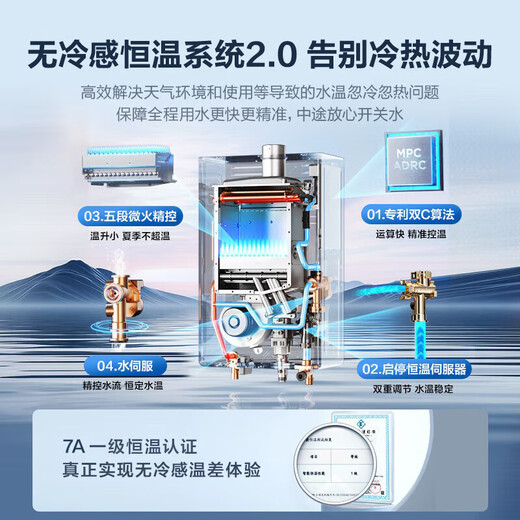 Haier KL5MAX no cold feeling 2.0 16 liters gas water heater natural gas 7A level one constant temperature TSI supercharged large water volume small volume 15% national subsidy
