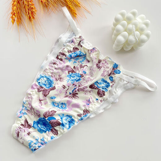 Men's printed thong sexy stretchy comfortable pure lust underwear feminine men's wear with pouch Honghua M recommended 90-110Jin Jin is equal to about 0.5 kg