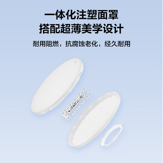 OPPLE LED three-proof ceiling lamp ultra-thin bedroom corridor balcony study lamp IP40 moisture-proof dust-proof and mosquito-proof simple energy-saving lamp 24w-white light