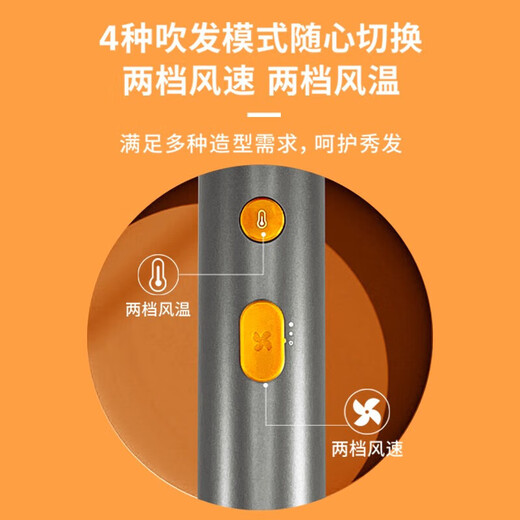 Philips (PHILIPS) hair dryer electric hair dryer household high-power negative ions 30 million negative ions hair care overheating protection lightweight body safe compact dormitory campus BHD321 black gold tube