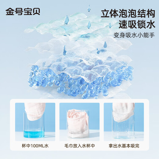 Golden Baby Pure Cotton Washed Gauze Towel 2 Infant and Toddler Saliva Towels for Face Washing and Handkerchiefs for Wiping Hands Rectangular Towel 60*30