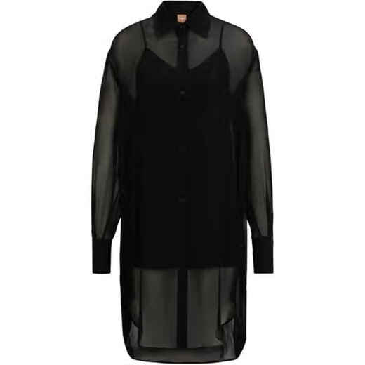 HUGO BOSS light luxury women's BAREID women's long-sleeved shirt Black 20 | 10 (M)