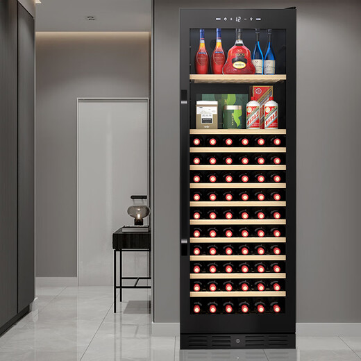 Vinocave red wine cabinet constant temperature wine cabinet home living room first-class energy efficiency multi-functional air-cooled frost-free wine liquor tea large capacity refrigerator freezer JC-175A