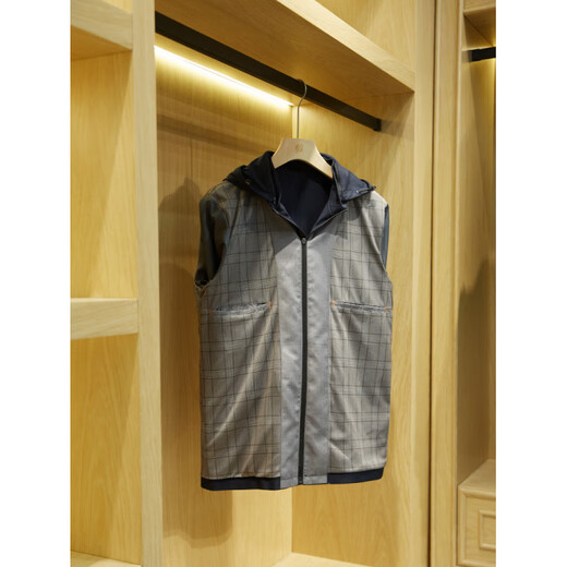 BG GLAMURB Light Luxury Brand Jacket Men's Windbreaker Jacket Autumn High-end Business Thin Short Coat Removable Hat Top Navy Blue L 175 (Suitable for 120~140 Jin Jin equals 0.5 kg)