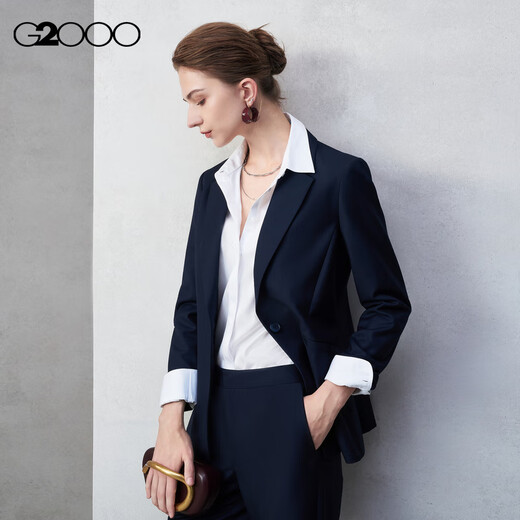 G2000 Comfortable and soft/same style in shopping malls, women's 2025 autumn and winter bone-breaking design slimming commuting suit