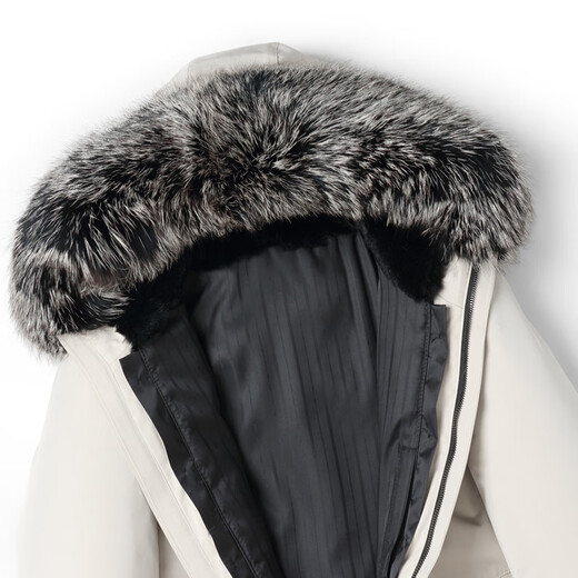 BABOCHEN Winter Parka Men's Fur Coat Winter Removable Mink Liner Fur Integrated Whole Mink Fashion Jacket Trendy Black (Full Mink Liner/Sleeves Plus Rabbit Fur) 3XL