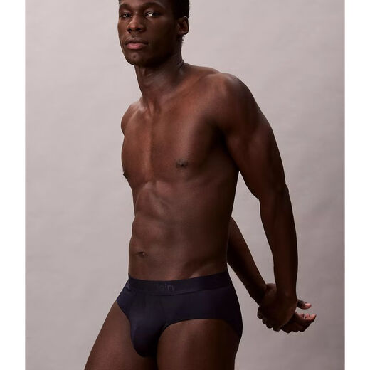 Calvin Klein CK men's thong underwear, moisture-wicking, quick-drying, sexy low-waist cut, gift for boyfriend, coastline blue, 1 piece S