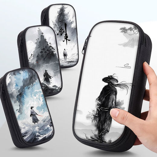 The shopkeeper Jianlai ancient style pencil case elementary school student Chinese style pencil case junior high school student pencil case boy boy canvas pen bag ZQ13789