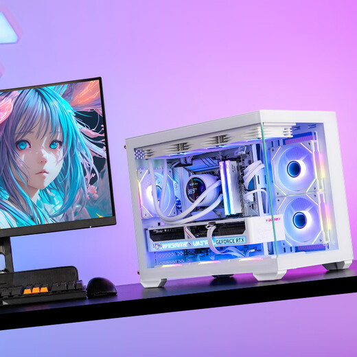 Colorful amd Ruilong r7 9800x3d/9700x rtx5080/5070ti/5060 white sea view room desktop assembly computer host game e-sports flagship store diy complete machine six R7 9800X3D+5070+1T+32G