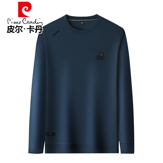 Pierre Cardin Pure Cotton Round Sweet Sweins Sweinser Swein de Swein Men's 2025 Spring y Autumn New Loose Top Casual sin marque y sin escalas anti-manga larga con lujosa sugerencia de manga larga de 829 gris 2XL 180 150-165Jin [Jin equivale a 0.5 kg]