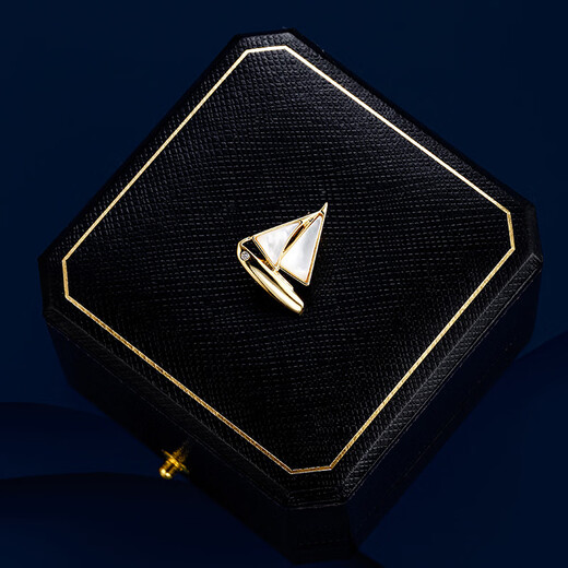 KAMALUN light luxury white sail brooch men's exquisite and compact Smooth sailing sailing corsage brooch birthday gift for elder leaders Smooth sailing sailing corsage birthday gift