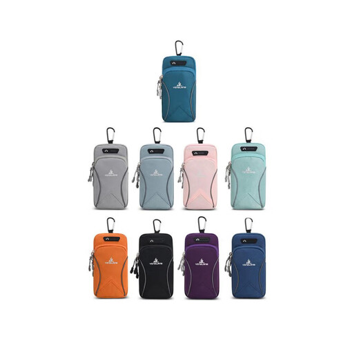 Yuanzu outdoor mobile phone bag running sports arm sleeve waterproof arm bag can be worn on one shoulder and cross-body mobile phone bag unisex new model black 8007