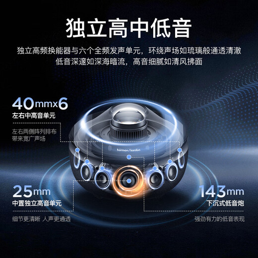 Harman Kardon Glazed 5th Generation Glazed 4th Generation Upgraded Bluetooth Speaker Home Art Speaker Smart Speaker AURA STUDIO 5 Birthday Gift Music Glazed 5th Generation Annual New Product Glazed 5th Generation