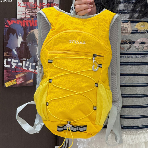 Xingxi Mountaineering Bag Travel Bag Large Capacity Men's and Women's Outdoor Fitness Hiking Backpack Backpack Women's Travel Lightweight Yellow (Single Bag)