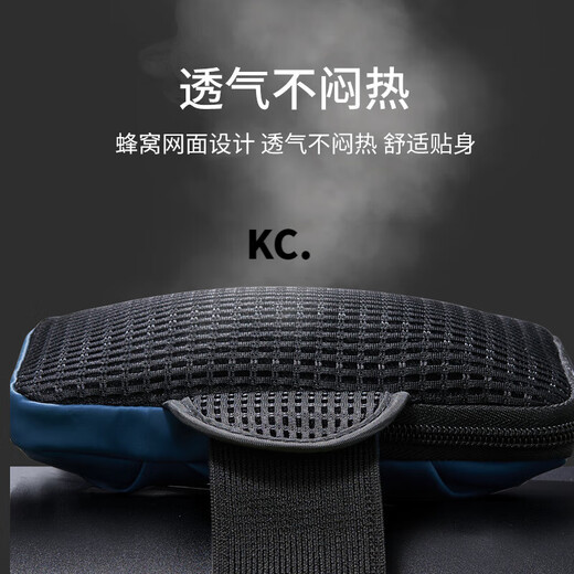 Zailu running mobile phone arm bag sports arm cover for men and women, waterproof and lightweight fitness equipment for wrists, universal mobile phone bag, gray crossbody model with shoulder strap + can be worn crossbody