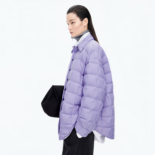 Jiangnan Buyi (JNBY) [Gleiches Modell im Einkaufszentrum] 25 Herbst Neues Produkt Thin Down Jacket Lose A-Typ Lapel Draw String 5p9C12240 520/Violet S