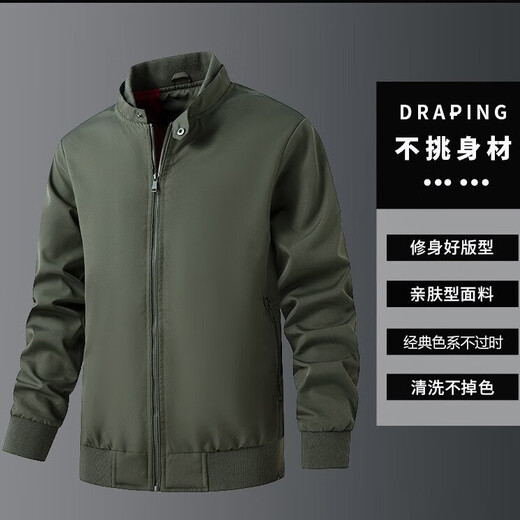 Walker Shop brand high-end men's clothing 2025 new autumn coat jacket men's casual versatile motorcycle style cuff shrink top 836 Navy XL 135-150Jin Jin equals 0.5 kg