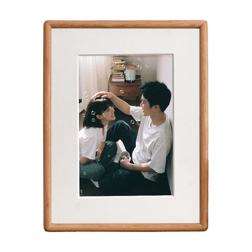 Uncle Lu solid wood 6-inch photo frame empty frame cherry wood table high-end creative photo frame wooden picture frame framed self-installation