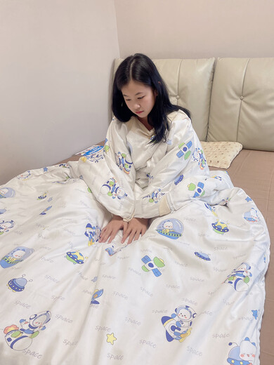 Tingbai Sleeping Bag Autumn and Winter Children's Mulberry Silk Sleeping Bag for Children 3-6 Years Old Children's Anti-Kick Quilt Artifact Autumn and Winter Thickened Treasure Purple Culomi 150X200 (Thickened Double Bile -5~25 Degrees)