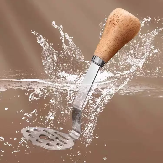 Yusenyi mini bear mud press tool, taro mashed auxiliary purple tool, avocado masher for baby, potato masher, potato spoon, bear mud press tool