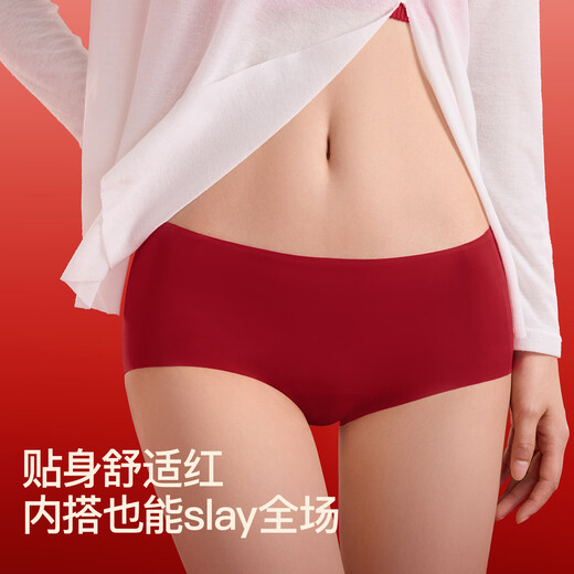 SecretWorld Zodiac Year Women's Underwear Set Small Breast Red Underwear Wedding Bride Wedding Bra Underwear Year of the Horse Gift Box