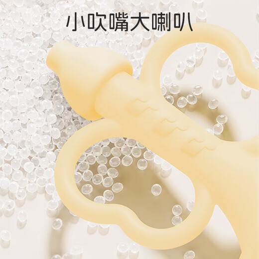 Dr. Ma's baby teether and molar stick for 4 months and above, anti-eating hand baby toy trumpet teether, nano color