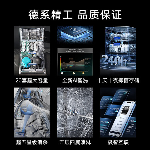 Siemens large-capacity embedded dishwasher Crystal Drying Jingyu Intelligent Large-capacity Intelligent Cleaning Rubik's Cube Intelligent Detection Micron Steam Washing for Ten Days and Ten Nights Long-lasting Antibacterial Storage SJ45ZB88MC 20+2 Crystal Lei New Product Intelligent Cleaning Rubik's Cube
