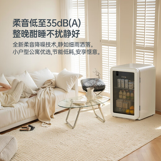 HCK Husky 15% subsidy refrigerator freezer built-in ice bar first-class energy efficiency refrigerated refrigerated fresh-keeping display cabinet vertical freezer Dundunba miniSC-130RD-S new - frequency conversion energy saving - refrigeration and refrigeration 118L Dundunba mini2.0