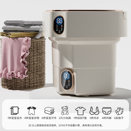 Xiaomi Ecological Chain Small Underwear Washing Machine Folding Portable Household Underwear Cleaning Baby Underwear High Efficiency Blu-ray 6L Purple Blu-ray + Intelligent Timing + Washing