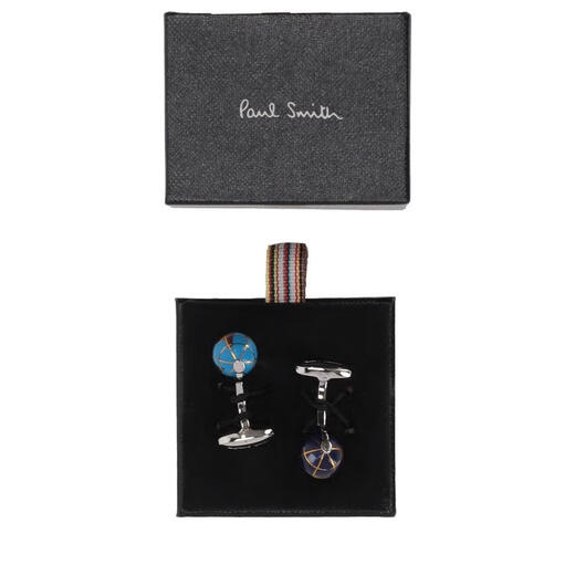 Paul Smith men's cufflinks fixed decorative metal inlaid business banquet accessories design and color 2 pieces