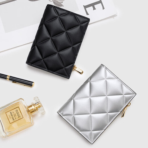 WILLIAMPOLO Emperor Paul Wallet Women's 2025 New Wallet Card Bag All-in-one Women's Simple Small Bag Coin Purse Glacier Silver