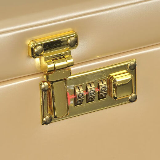 Wing Fantasy flagship combination lock leather jewelry box jewelry storage makeup jewelry storage box extra-large multi-layer travel bag printed in bright red