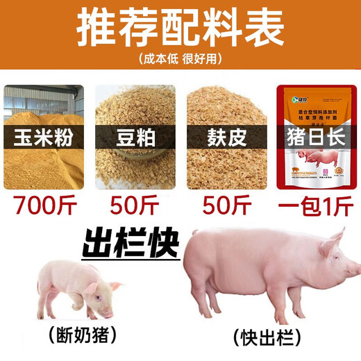 Male grazing pig day lengthening fattening pig fattening growth promotion concentrated feed additive piglet early slaughter premix large pig