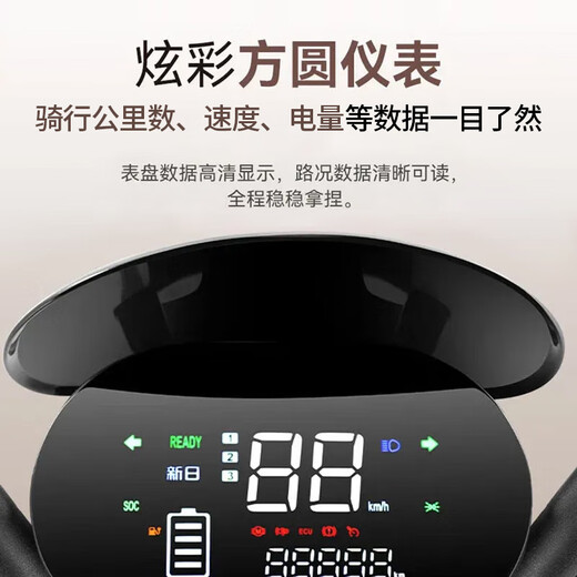 Sunra electric motorcycle Liman motorcycle 60v 5 lead-acid batteries 76km range large pedal electric car unisex battery car household electric motorcycle blue