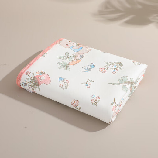 Diaper pad for baby, waterproof, breathable, washable, large size, summer type A baby sheet, diaper mattress, aunt 0125-Sleeping Bear, type A, white background 90*120cm 1