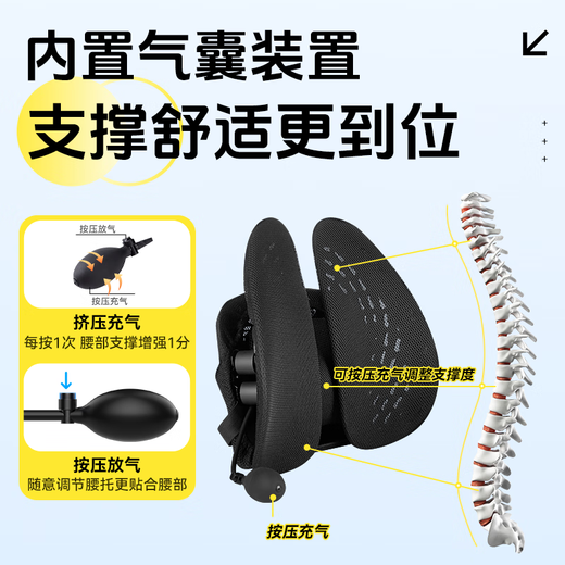 Wise Nation Ergonomic Waist Support Waist Support Sedentary Artifact Waist Back Pad Pillow Office Seat Car Support