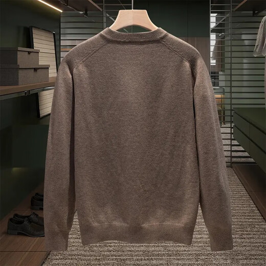 Kuraishi Kazuki Henry collar sweater men's new winter loose versatile casual sweater light luxury handsome men's clothing floral brown L