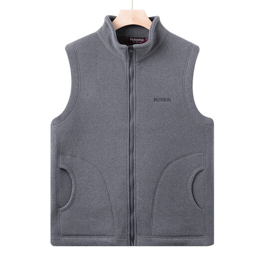 Xiaofu dad's winter warm vest zipper middle-aged and elderly men's base layer cold-resistant cardigan vest vest top waistcoat